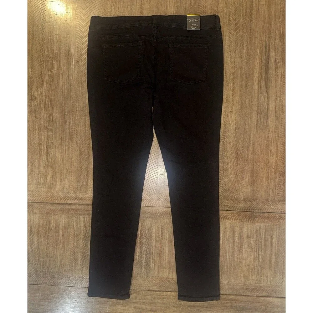 NWT Mossimo Premium Denim Black Mid Rise Skinny Jegging Women’s Size 14 NEW